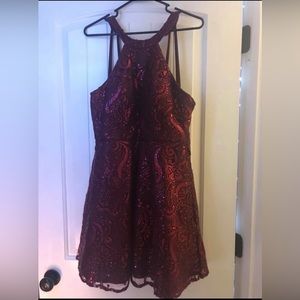 Beautiful formal maroon dress Size 9.